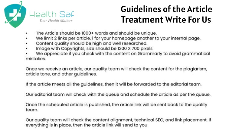 Guidelines of the Article - Treatment Write For Us